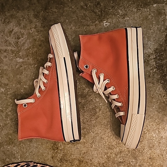 Watermelon Pink High Top Converse - Picture 5 of 8